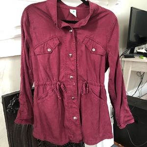 Maroon lightweight jacket